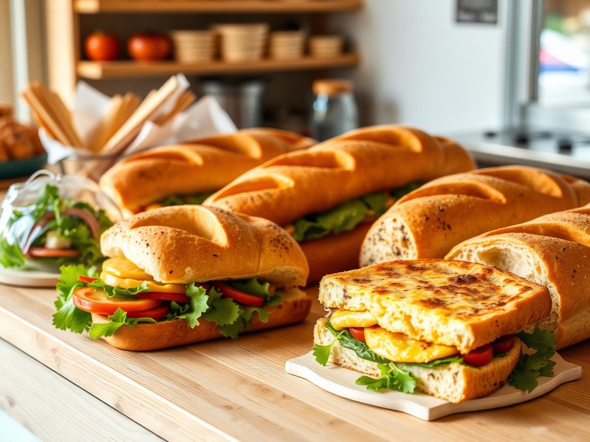 Sandwichs et quiches préparés le matin